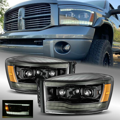 DODGE RAM 2006 - 2008 PROJECTOR SCHEINWERFER LED LUXX DRL 06 08 09  2007  LED S