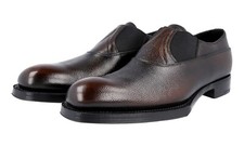 HIGH END PRADA RUNWAY LOAFERS 2OG018 BROWN HAMMERED GOAT US 10 EU 43 43,5
