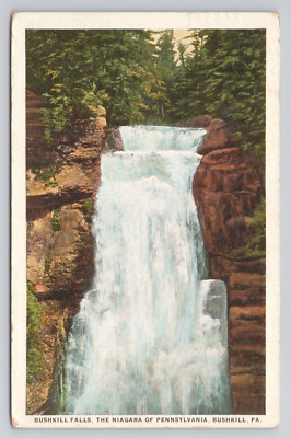 Postcard Bushkill Falls The Niagara of Pennsylvania Bushkill c1925