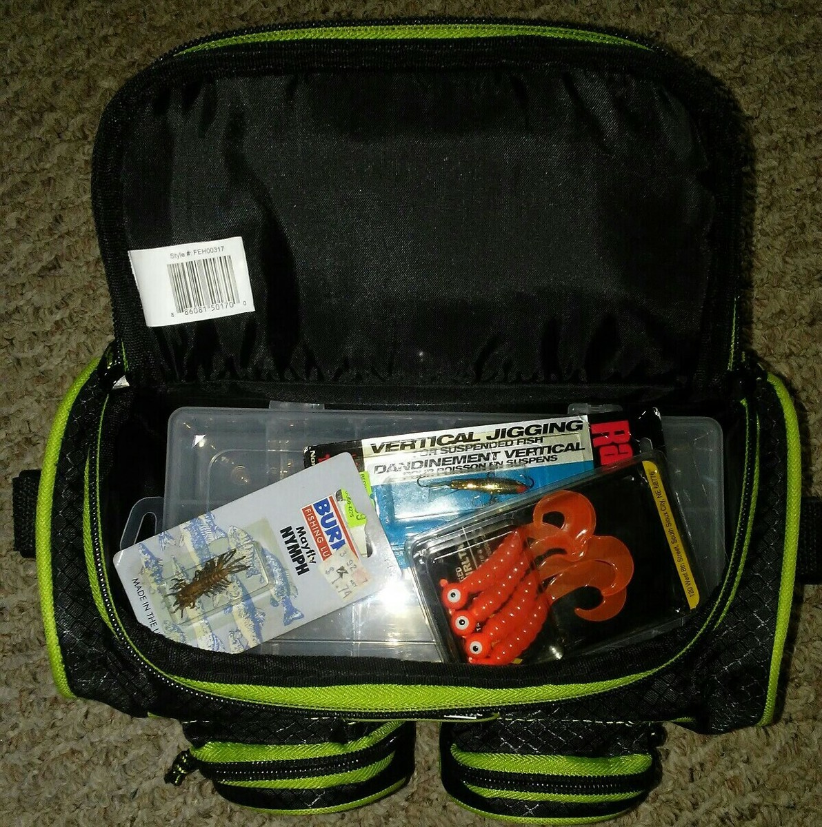 Field & Stream NEW 350 Tackle Bag W/2 Utility Boxes & 3 pkg Fishing Lure |  eBay