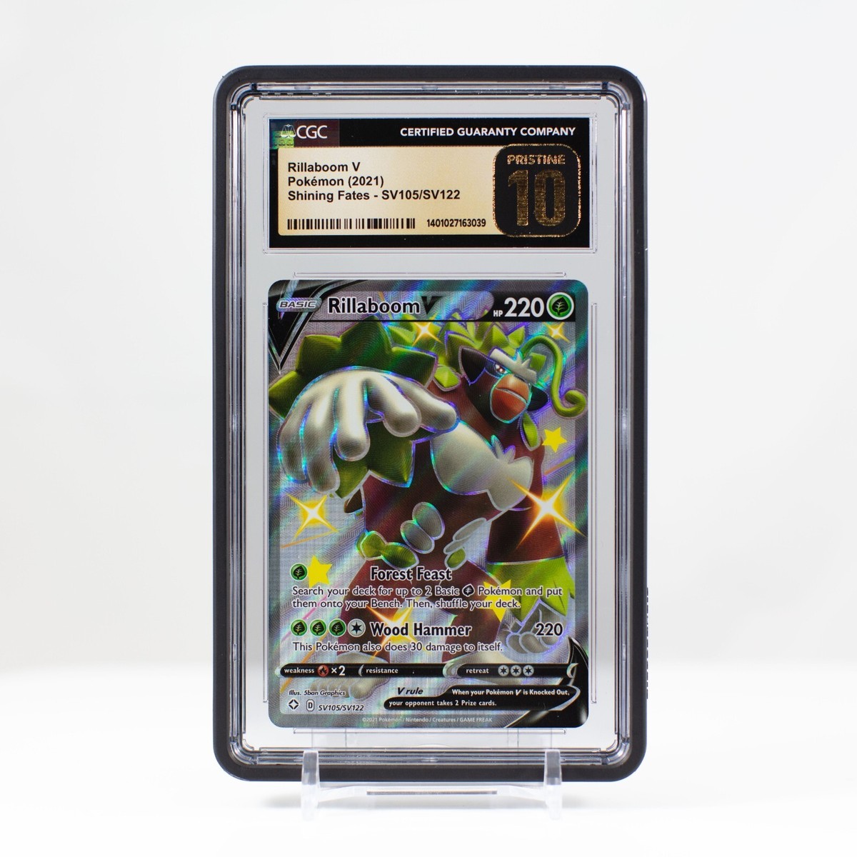 Pokemon Rillaboom V Shiny #SV105 Shining Fates 2021 - CGC PRISTINE POP 14 |  eBay