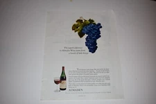 Vintage 1966 Almaden Wine Print Ad.