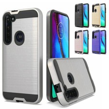 For Motorola Moto G Fast 2020 / G8 Brushed Impact Resistant Shockproof Case