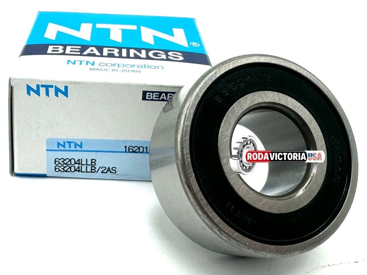 NTN JAPAN 63204 LLB DEEP GROOVE BALL BEARING, RUBBER SEALED