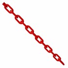 Plastic Barrier Chain Link Safety Decorative Garden Fence, Red 15m x 6mm