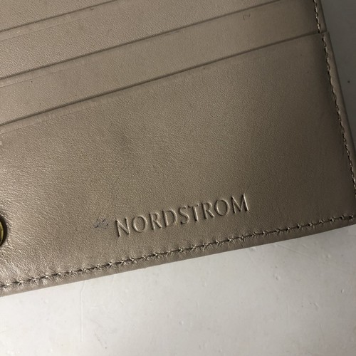 Nordstrom Portafoglio Donna Nero Pelle Ciottolato Slim Snap Porta Carte di Credito Lusso - Foto 6 di 8