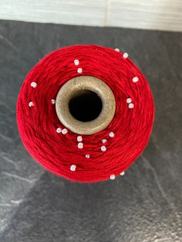 Beautiful Pearl Silk Pure Cotton Yarn with Pearls 350g cone knitting crochet - Picture 17 of 45