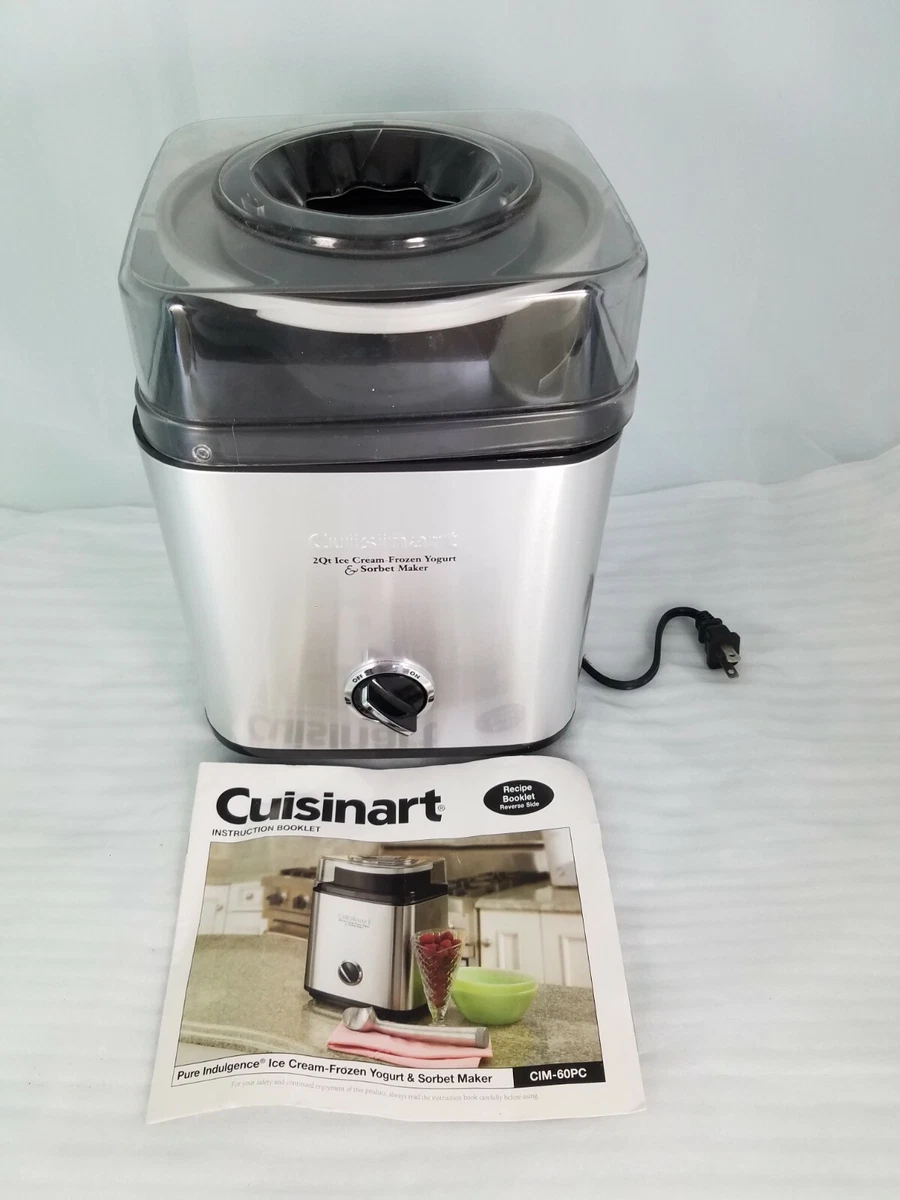 Cuisinart 2 Quart Ice Cream Frozen Yogurt Sorbet Maker Model CIM
