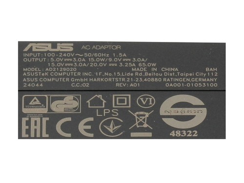 Asus B3302FEA Original USB-C Netzteil 65,0 Watt EU Wallplug - Bild 4 von 4