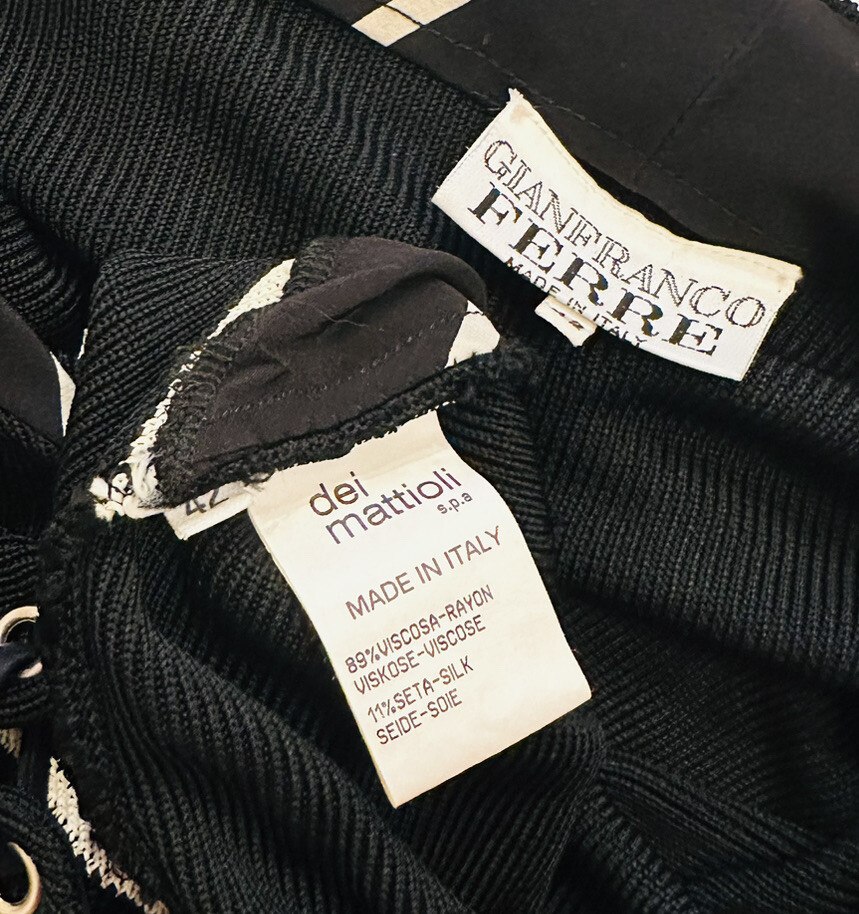 RARE GIANFRANCO FERRE Optical Patterned Embroider… - image 20