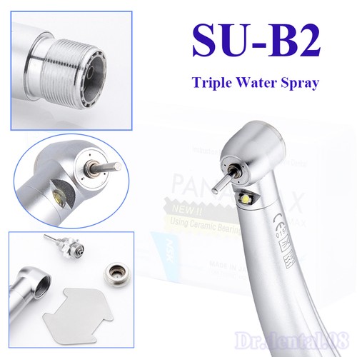 Dental PANA MAX type SU-B2 Push Button standard Head LED High Speed Handpiece 2H - Picture 3 of 9