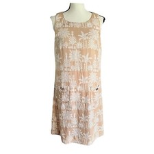 Tommy Hilfiger Botanical Beige Sheath Dress Size 10