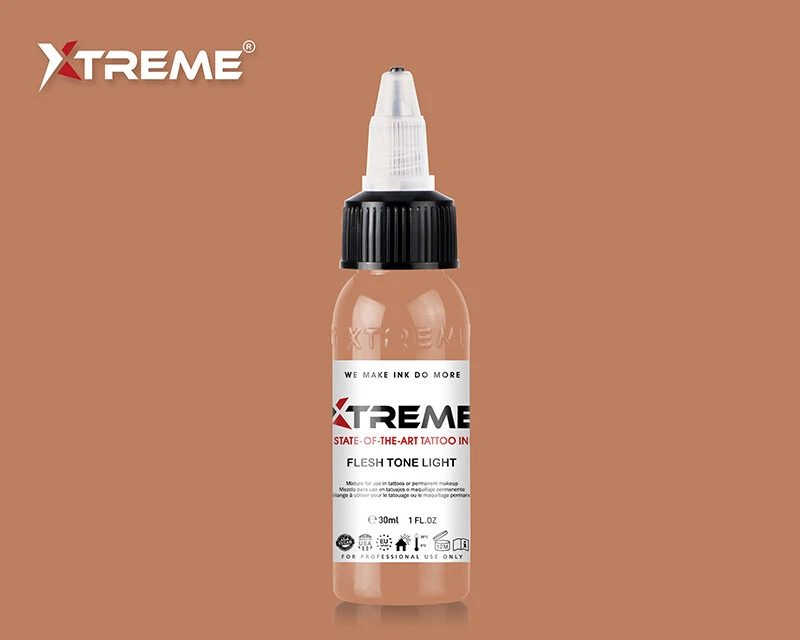 FLESH TONE LIGHT Brown Xtreme Ink Bright Solid Color Tattoo Pigment Made in USA