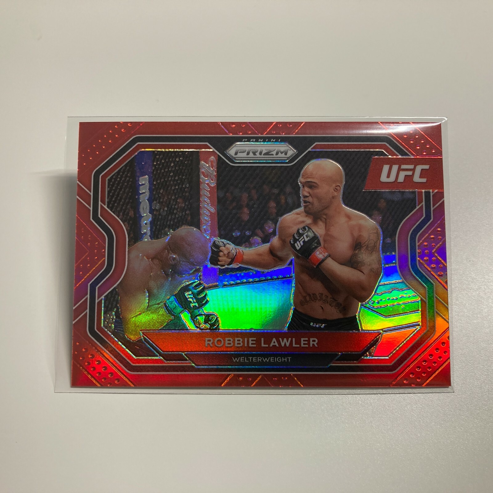 Robbie Lawler 2021 Panini Prizm UFC Red Refractor Card 192/275 #195