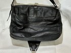 Versace Black Leather Messenger Bag with Silver Buckle Used — photo 5