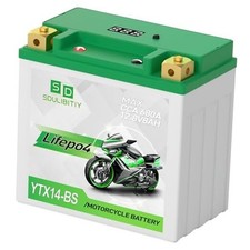 Lithium Motorcycle Battery LiFePO4 YTX14-BS 12.8V 8Ah 680CCA YTX14-12V 8AH