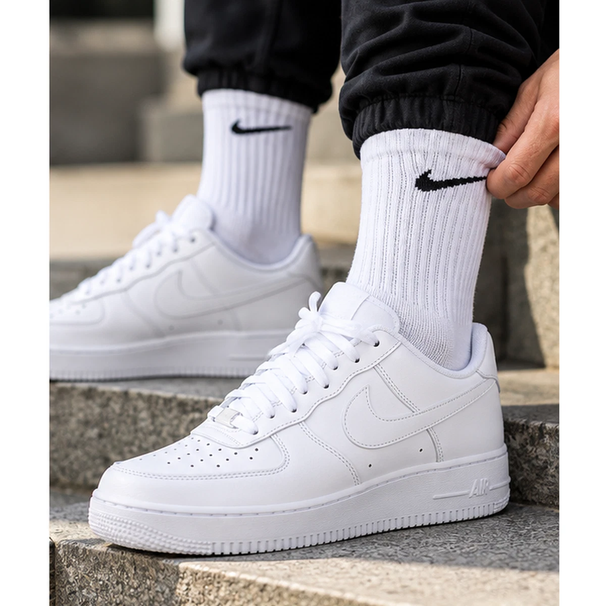 Nike 6 Paar Everyday Lightweight Crew SX7676 Tennis Socke weiß schwarz grau