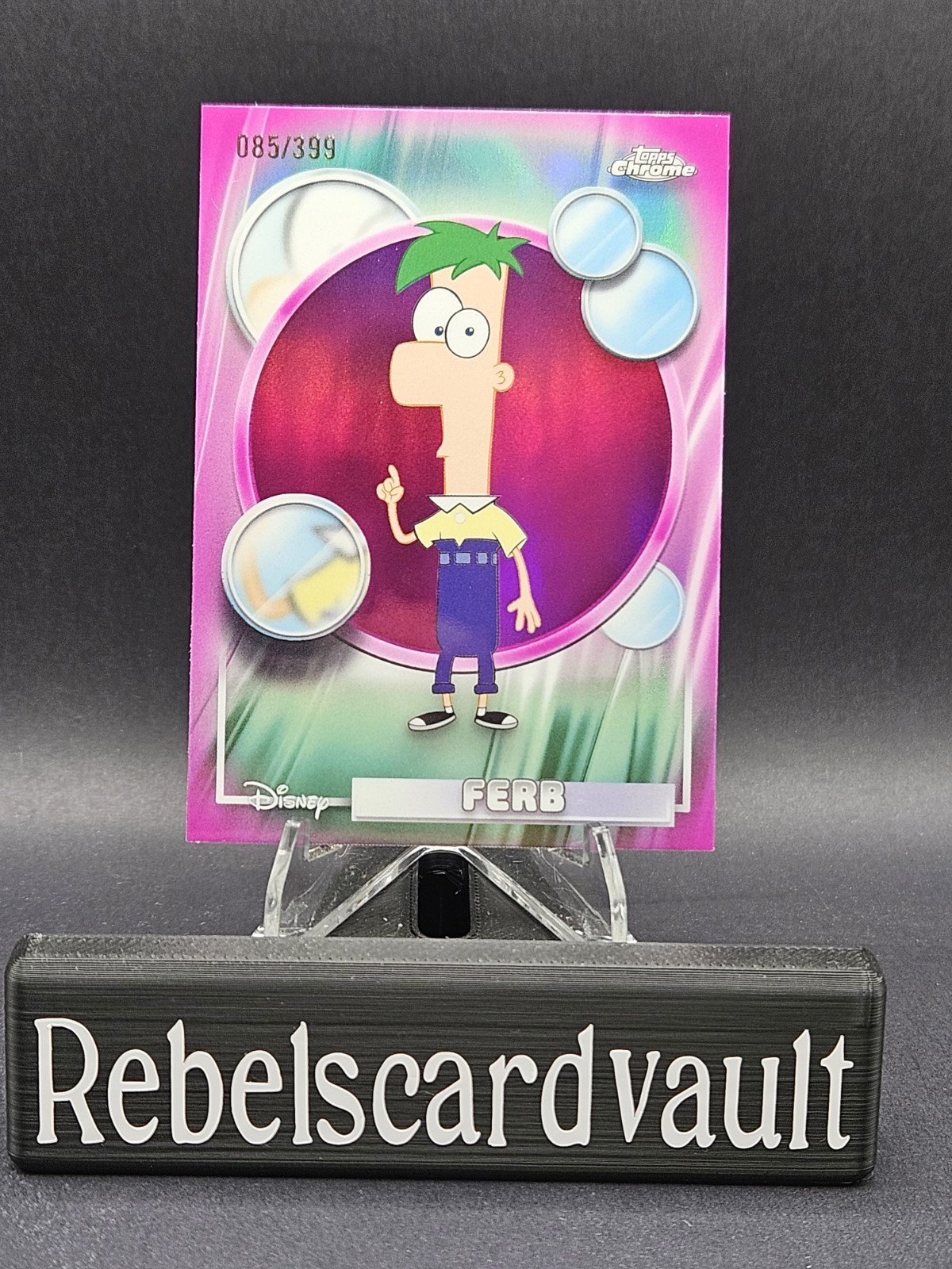 2026 Topps Chrome Disney Magenta Refractor #116 Ferb /399 