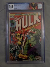 Incredible Hulk 181 Comic CGC 3 5 Wolverine Label 1st Appearance of Wolverine Incredible Hulk 181 Comic CGC 3 5 Wolverine Label 1st Appearance of Wolverine