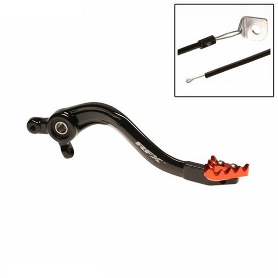 RFX Pro Series ST Hinterradbremshebel - Hart Eloxiert Schwarz/Orange Husqvarna-image