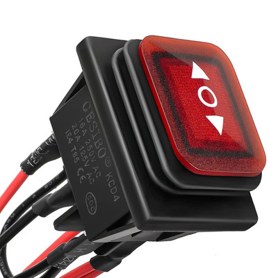 DC 12V 10A 6 Pin 3 Position (On)-Off-(On) AC 110V-220V Waterproof Momentary Pola