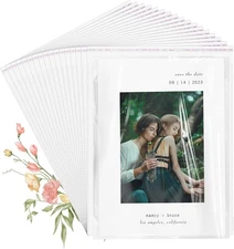 Cellophane Bags, 100 Pcs Resealable Clear Poly Bags for 8x10 Inch, 