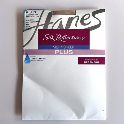 Hanes Silk Reflections Pantyhose Four-Five Plus NUDE 4+ 5+ Control Top