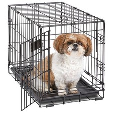 Dog Crate 22 Inch Double Door Folding Portable 15 lb MidWest 1522DD Homes Pets