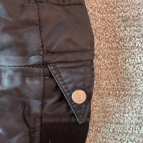 Sean John Uomo L Pelliccia di Agnello Collo Piumino Piuma Bomber Puffer Cappotto Invernale Avvertimento Y2K - Foto 5 di 17