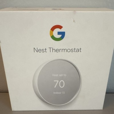 Google Nest Thermostat White Wi-Fi App Control Google Home Compatible