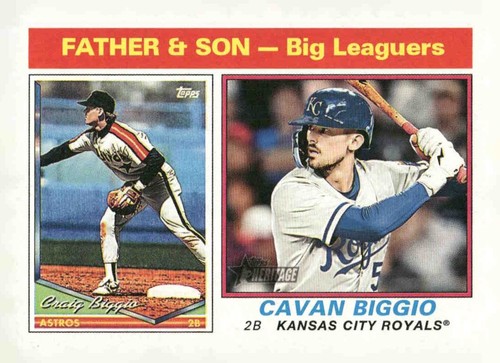 2025 Topps Heritage #68 Cavan Biggio / Craig Biggio | Baseball Card