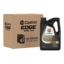 Castrol Edge Euro 5W-40 A3/B4 Full Synthetic Motor Oil, 5 Quarts, Case of 3 21.98 per gallon