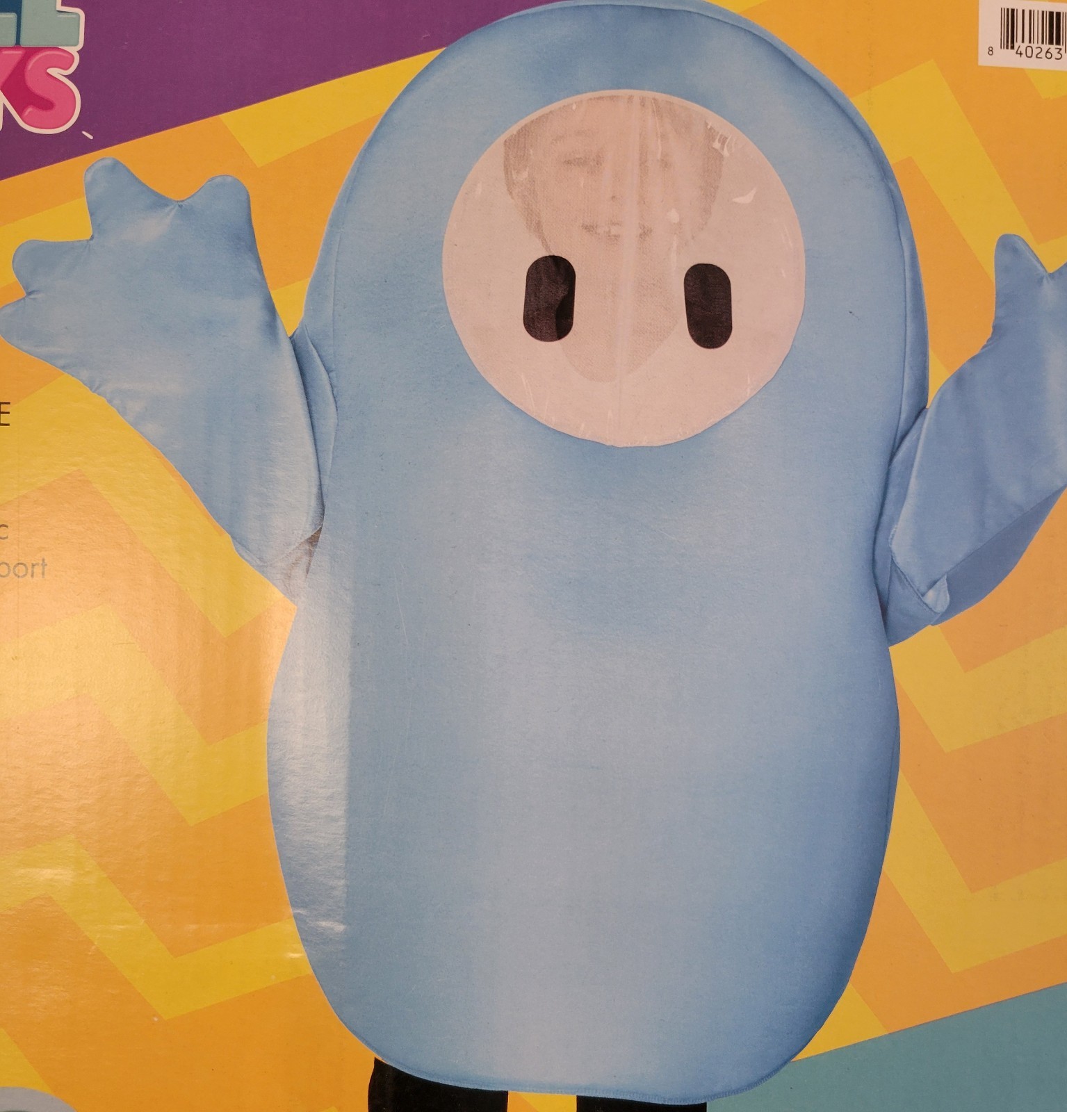 Fall Guys Blue Inflatable Child Costume Size Large 10-12 Halloween Inspirit