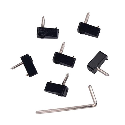 Headless Saitenmutternsatz Für E-Bass Mit Schraubenschlüssel, Schwarz