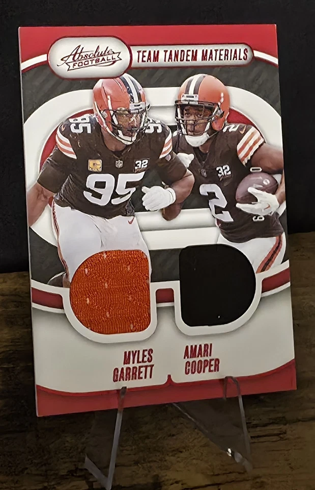 2024 Panini Absolute Team случайный выбор Майлз Гарретт Амари Купер нашивка /199 #TTM-CLE - Изображение 3 из 4