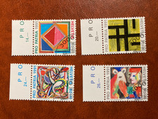 Schweiz 1991 Pro Patria Satz Kunst und Kultur Versandstellenstempel 1.Tag