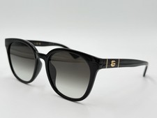 GUCCI GG1122SA 001 Sunglasses Gloss Black/Gold w/Gray Gradient AUTHENTIC ITALY