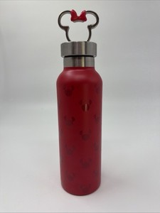 Disney Parks Minnie Mouse Stainless Steel Water Bottle With Clip 19oz Unused