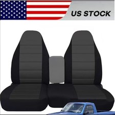 Truck Seat Covers Cotton Solid Charcoal Fits 98-03 Ford Ranger 6040 Highback Truck Seat Covers Cotton Solid Charcoal Fits 98-03 Ford Ranger 6040 Highback