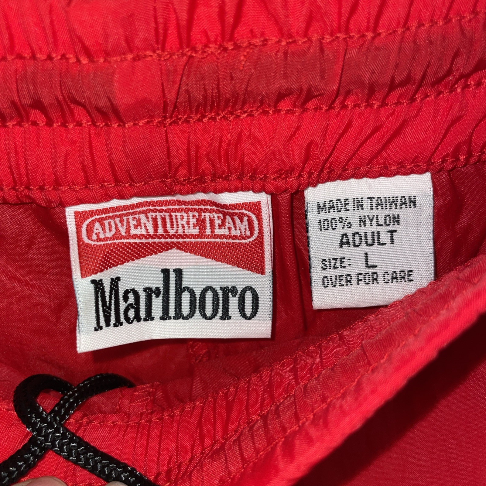 Vintage 90s Marlboro Adventure Team Red Track Pants Size L Nylon Windbreaker image 4