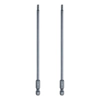 "2X H3 Flach-Sechskant-Bit 3Mm Magnet 1/4\" 6\" Blau"