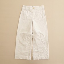 Maeve Anthropologie Colette Corduroy Wide Leg Cropped Pants Cream Size 27P