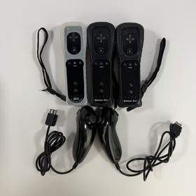 Nintendo Wii Black Console RVL-101 W Remotes Nunchuks Accessories Tested Working