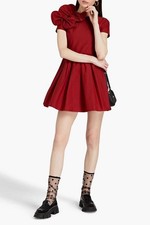 Red Valentino Ribbon motif short sleeve dress mini size 38 red fashion good