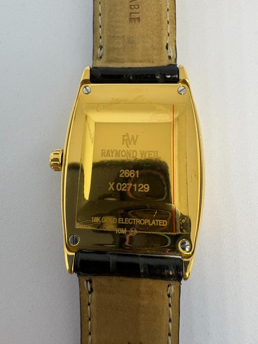 Rare Vintage】 Raymond Weil Geneve 2661 18k Gold Plated Winding