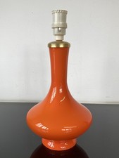 Vintage Holmegaard Orange Glass Table Lamp Jacob E Bang 1960’s Danish MCM