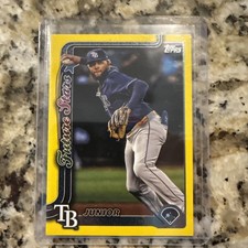 2025 Topps Series 2 Yellow Border SP variation Junior Caminero Future Stars