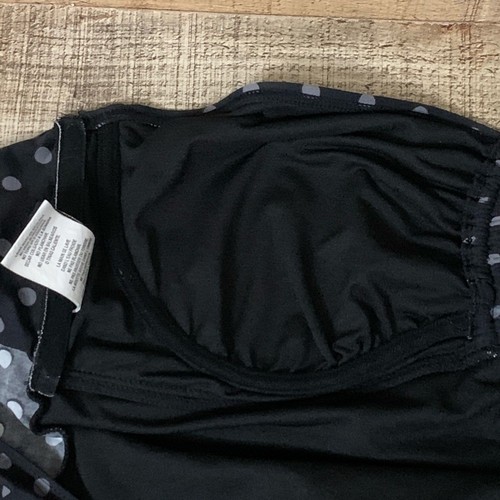 Coco Reef Black White Polkadot One Piece Bandeau Halter Swimsuit Size 40D - Picture 8 of 10