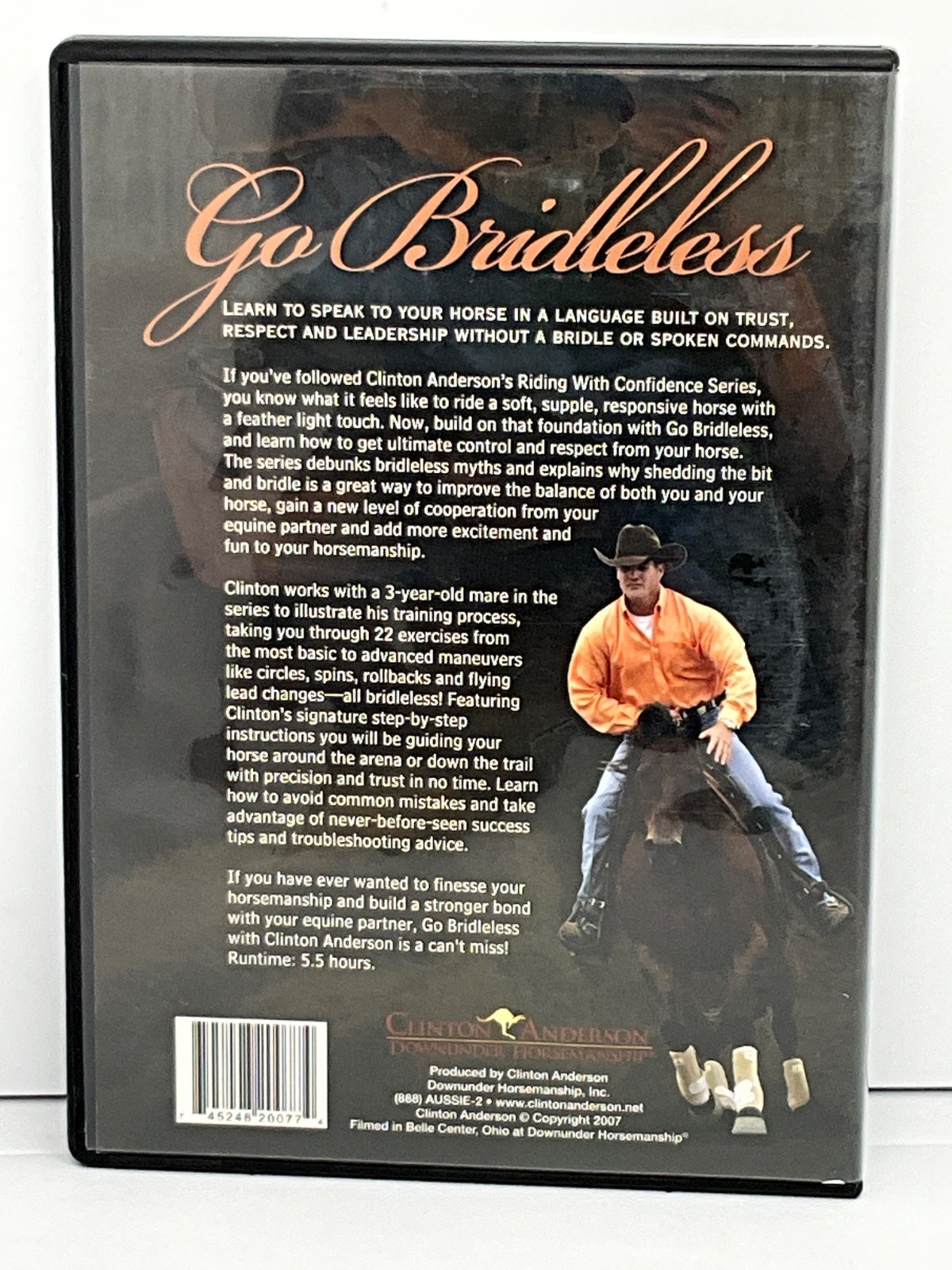 Clinton Anderson - Go Bridleless 3 DVD Set 2007 Nearly 6 hours of Horse Training