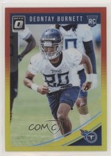 2018 Donruss Optic Rookies Red & Yellow Prizm Deontay Burnett #144 0o6v